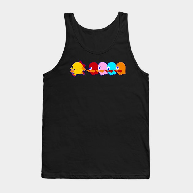 Mrs. Pac Man Crossing Tank Top by JPenfieldDesigns